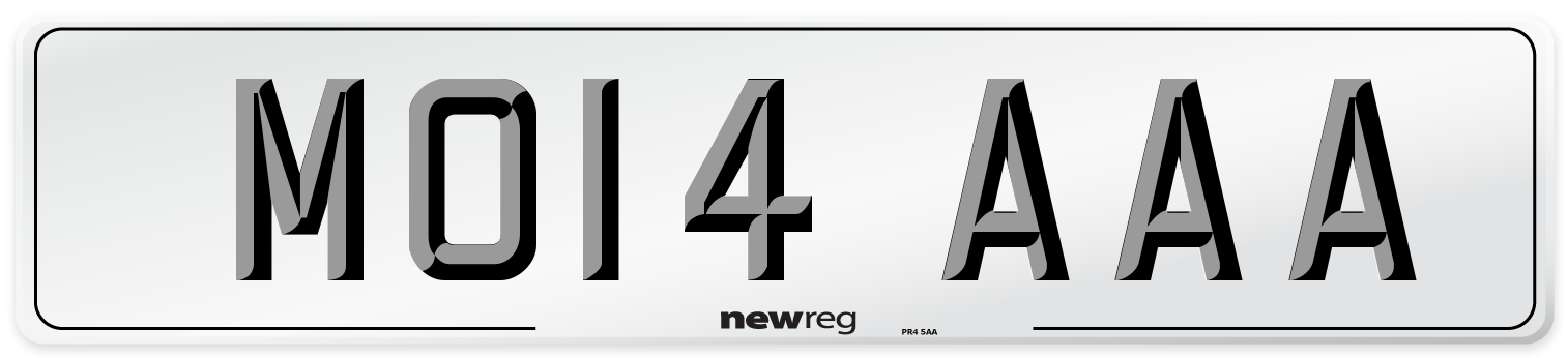 MO14 AAA Number Plate from New Reg